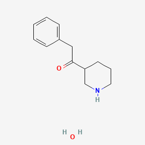 molecular formula C13H19NO2 B1522478 2-苯基-1-(3-哌啶基)乙酮水合物 CAS No. 1269054-13-8