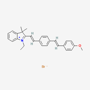 1-Ethyl-2-((E)-4-((E)-4-methoxystyryl)styryl)-3,3-dimethyl-3H-indol-1-ium bromide