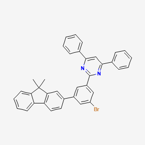 2-(3-Bromo-5-(9,9-dimethyl-9H-fluoren-2-yl)phenyl)-4,6-diphenylpyrimidine