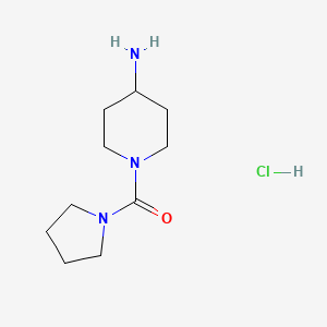 molecular formula C10H20ClN3O B1522482 (4-アミノピペリジン-1-イル)(ピロリジン-1-イル)メタノン塩酸塩 CAS No. 889849-93-8