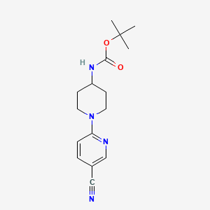 molecular formula C16H22N4O2 B1522483 tert-butyl N-[1-(5-cyanopyridin-2-yl)piperidin-4-yl]carbamate CAS No. 252577-86-9