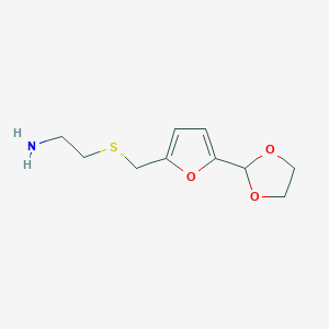 2-(((5-(1,3-Dioxolan-2-yl)furan-2-yl)methyl)thio)ethan-1-amine