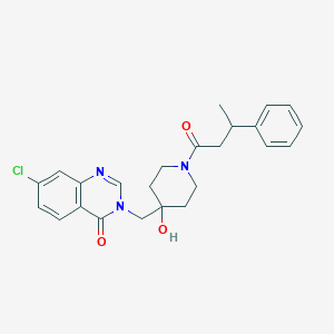 7-Chloro-3-((4-hydroxy-1-(3-phenylbutanoyl)piperidin-4-yl)methyl)quinazolin-4(3H)-one