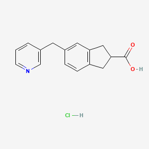 5-(Pyridin-3-ylmethyl)-2,3-dihydro-1H-indene-2-carboxylic acid hydrochloride