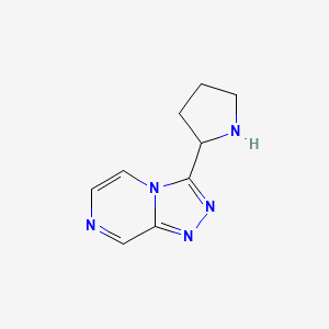 molecular formula C9H11N5 B15224866 3-(Pyrrolidin-2-yl)-[1,2,4]triazolo[4,3-a]pyrazine 