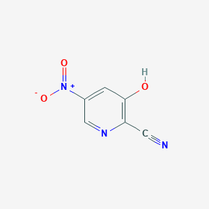 molecular formula C6H3N3O3 B15224878 3-Hydroxy-5-nitropicolinonitrile 