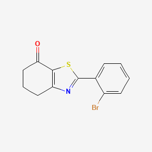 molecular formula C13H10BrNOS B1522489 2-(2-Bromophenyl)-4,5,6,7-tetrahydro-1,3-benzothiazol-7-one CAS No. 1308647-56-4