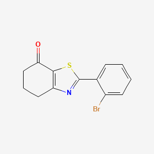 molecular formula C13H10BrNOS B1522489 2-(2-溴苯基)-4,5,6,7-四氢-1,3-苯并噻唑-7-酮 CAS No. 1308647-56-4