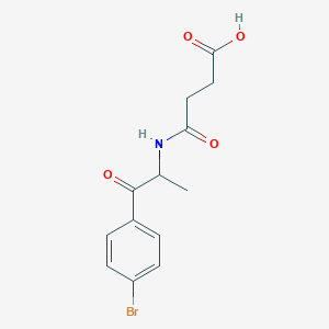 molecular formula C13H14BrNO4 B1522490 3-{[1-(4-Bromophenyl)-1-oxopropan-2-yl]carbamoyl}propanoic acid CAS No. 1305712-39-3