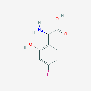 molecular formula C8H8FNO3 B15224912 (S)-2-Amino-2-(4-fluoro-2-hydroxyphenyl)acetic acid 