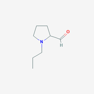 molecular formula C8H15NO B15224932 1-Propylpyrrolidine-2-carbaldehyde 