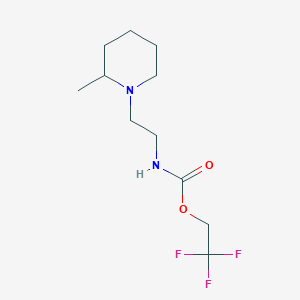 2,2,2-trifluoroethyl N-[2-(2-methylpiperidin-1-yl)ethyl]carbamate