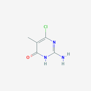 molecular formula C5H6ClN3O B15224940 2-Amino-6-chloro-5-methylpyrimidin-4-ol 