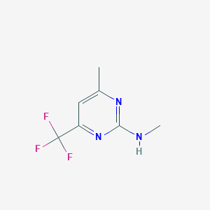 molecular formula C7H8F3N3 B15224964 N,4-dimethyl-6-(trifluoromethyl)pyrimidin-2-amine 