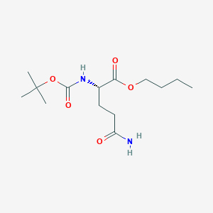 molecular formula C14H26N2O5 B1522497 butyl (2S)-2-{[(tert-butoxy)carbonyl]amino}-4-carbamoylbutanoate CAS No. 1308958-08-8
