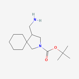 molecular formula C15H28N2O2 B15224985 tert-Butyl 4-(aminomethyl)-2-azaspiro[4.5]decane-2-carboxylate 