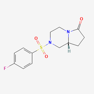 molecular formula C13H15FN2O3S B15224991 Dextrounifiram CAS No. 865717-10-8