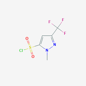 molecular formula C5H4ClF3N2O2S B1522500 1-甲基-3-(三氟甲基)-1H-吡唑-5-磺酰氯 CAS No. 884340-52-7