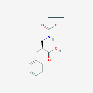 molecular formula C16H23NO4 B15225002 (S)-3-((tert-Butoxycarbonyl)amino)-2-(4-methylbenzyl)propanoic acid 