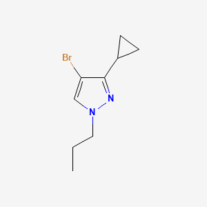 molecular formula C9H13BrN2 B1522501 4-Bromo-3-cyclopropyl-1-propyl-1H-pyrazole CAS No. 1245773-16-3