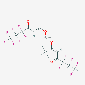 molecular formula C20H20CaF14O4 B15225028 Bis[[6,6,7,7,8,8,8-heptafluoro-2,2-dimethyl-5-oxooct-3-en-3-yl]oxy]calcium 