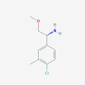 molecular formula C10H14ClNO B15225032 (R)-1-(4-Chloro-3-methylphenyl)-2-methoxyethanamine 