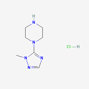 molecular formula C7H14ClN5 B15225042 1-(1-Methyl-1H-1,2,4-triazol-5-yl)piperazine hydrochloride 