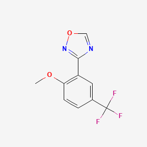 molecular formula C10H7F3N2O2 B15225062 3-(5-(Trifluoromethyl)-2-methoxyphenyl)-1,2,4-oxadiazole 