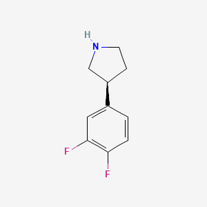 molecular formula C10H11F2N B15225119 (S)-3-(3,4-Difluorophenyl)pyrrolidine 