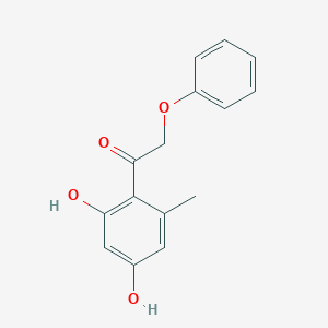 molecular formula C15H14O4 B15225157 1-(2,4-Dihydroxy-6-methylphenyl)-2-phenoxyethan-1-one 