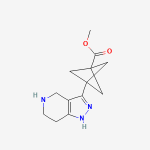 molecular formula C13H17N3O2 B15225165 Methyl 3-(4,5,6,7-tetrahydro-2H-pyrazolo[4,3-c]pyridin-3-yl)bicyclo[1.1.1]pentane-1-carboxylate 