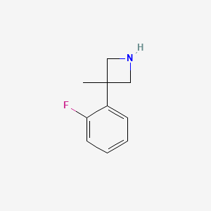 molecular formula C10H12FN B15225168 3-(2-Fluorophenyl)-3-methyl-azetidine 