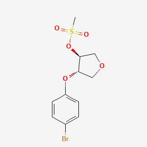 Rel-(3S,4S)-4-(4-bromophenoxy)tetrahydrofuran-3-yl methanesulfonate