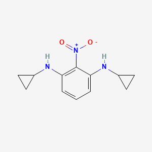 molecular formula C12H15N3O2 B1522523 1-N,3-N-二环丙基-2-硝基苯-1,3-二胺 CAS No. 1258650-72-4