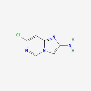 molecular formula C6H5ClN4 B15225238 7-Chloroimidazo[1,2-c]pyrimidin-2-amine 