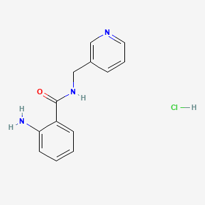molecular formula C13H14ClN3O B1522524 2-Amino-n-(3-pyridinylmethyl)benzamide hydrochloride CAS No. 1245569-04-3