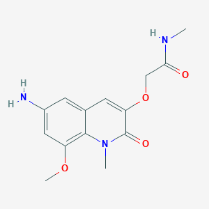 2-((6-Amino-8-methoxy-1-methyl-2-oxo-1,2-dihydroquinolin-3-yl)oxy)-N-methylacetamide