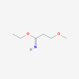 molecular formula C6H13NO2 B15225260 Ethyl 3-methoxypropanimidate 