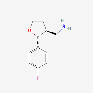 ((2R,3S)-2-(4-Fluorophenyl)tetrahydrofuran-3-yl)methanamine