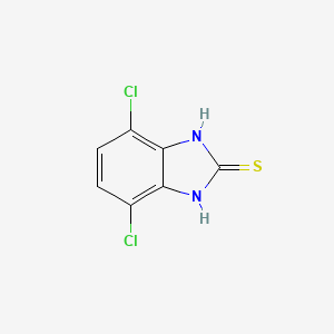 molecular formula C7H4Cl2N2S B15225320 4,7-Dichloro-1H-benzo[d]imidazole-2(3H)-thione 