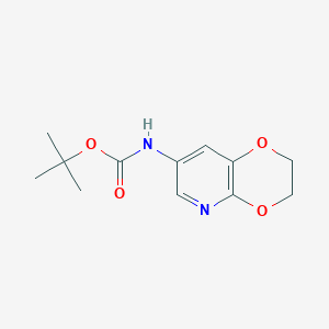 molecular formula C12H16N2O4 B1522535 tert-Butyl (2,3-dihydro-[1,4]dioxino[2,3-b]pyridin-7-yl)carbamate CAS No. 1261365-75-6