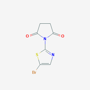 molecular formula C7H5BrN2O2S B1522537 1-(5-Bromo-1,3-thiazol-2-yl)pyrrolidine-2,5-dione CAS No. 1178250-01-5