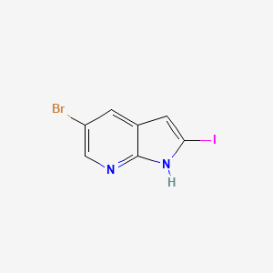 molecular formula C7H4BrIN2 B1522538 5-溴-2-碘-1H-吡咯并[2,3-b]吡啶 CAS No. 1261365-56-3