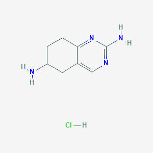 molecular formula C8H13ClN4 B15225383 5,6,7,8-Tetrahydroquinazoline-2,6-diamine hydrochloride 