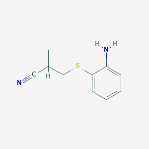 molecular formula C10H12N2S B1522539 3-[(2-氨基苯基)硫烷基]-2-甲基丙腈 CAS No. 37845-63-9