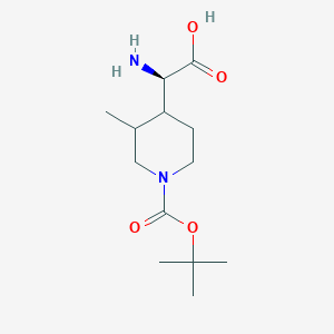 (2R)-2-Amino-2-(1-(tert-butoxycarbonyl)-3-methylpiperidin-4-yl)acetic acid