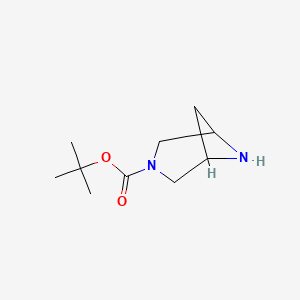 molecular formula C10H18N2O2 B1522540 Tert-butyl 3,6-diazabicyclo[3.1.1]heptane-3-carboxylate CAS No. 1251017-66-9