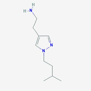 molecular formula C10H19N3 B15225408 2-(1-Isopentyl-1H-pyrazol-4-yl)ethan-1-amine 