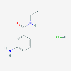 molecular formula C10H15ClN2O B1522541 3-氨基-N-乙基-4-甲基苯甲酰胺盐酸盐 CAS No. 21447-50-7
