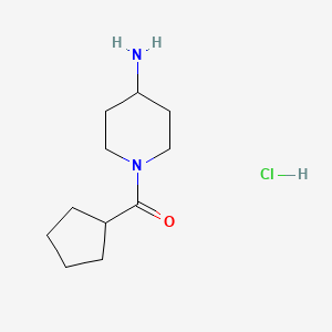 molecular formula C11H21ClN2O B1522542 (4-氨基哌啶-1-基)(环戊基)甲酮盐酸盐 CAS No. 1269397-20-7